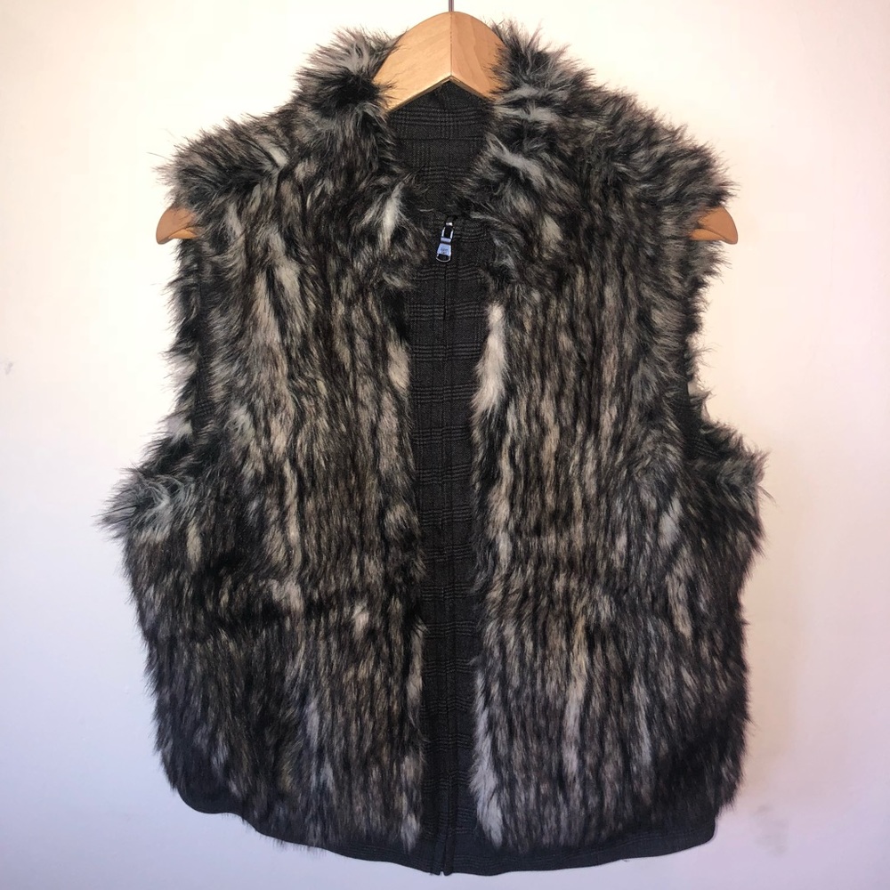 Reversible Fake Fur Coat